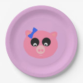 Piggy Gesichts-Papier-Teller 9" Pappteller (Vorderseite)