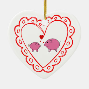 PiGgy in der Liebe! Keramikornament
