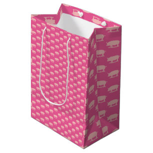 Piggy Lite Pink Wrapping Paper Mittlere Geschenktüte