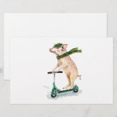 Piggy on a scooter briefpapier (Vorne/Hinten)