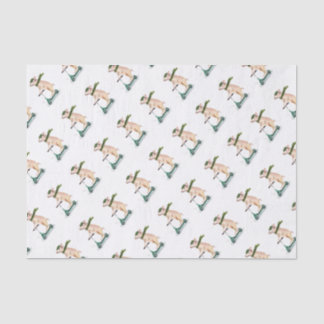 Piggy on a scooter seidenpapier