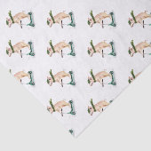 Piggy on a scooter seidenpapier (Ausschnitt)