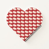 Piggy Parade Red White Notizblock (Rückseite)