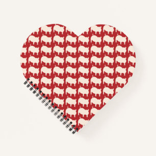 Piggy Parade Red White Notizblock