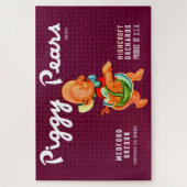 Piggy Pears Fruchtkistenetikett Puzzle (Vertikal)