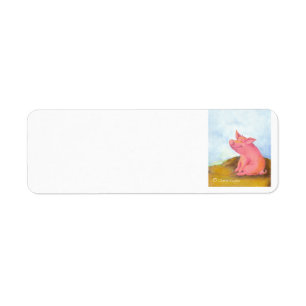 Piggy Pinkles/Rücksendeadresse Avery Aufkleber