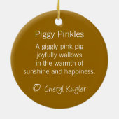 Piggy Pinkles/Verzierung Keramik Ornament (Hinten)