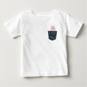 Piggy Pocket Flüchtige Blick-a-boo Baby T-shirt