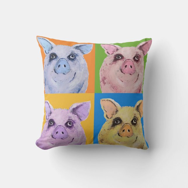 Piggy Popkunstart Kissen (Vorderseite)
