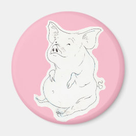 Piggy Porker Fat Pig Magnet