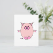Piggy Power Postkarte (Stehend Vorderseite)