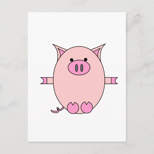 Piggy Power Postkarte (Vorderseite)