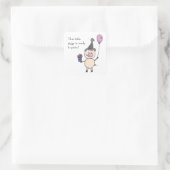 Piggy Ready to Party Quadratischer Aufkleber (Tasche)