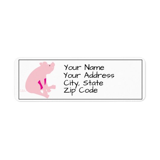 Piggy Return Address Label (Vorne)