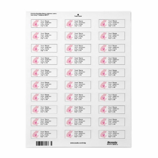 Piggy Return Address Label (Vorne)