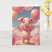 Piggy Sees the Future Karte (Gelbe Blume)