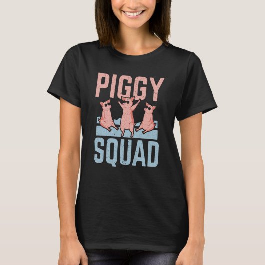Piggy Squad Farm Animal Pig Farmer Pig 1 T-Shirt (Vorderseite)