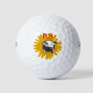 Piggy Sunflower Golfball