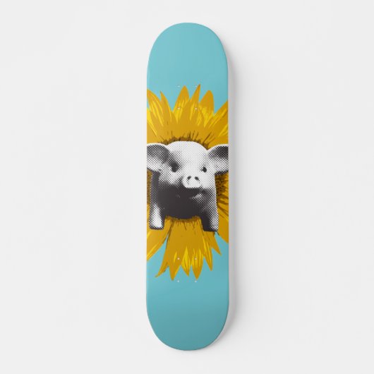 Piggy Sunflower Skateboard (Vorne)