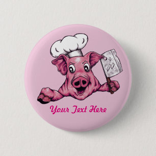 Piggy The Hamicidal Maniac Pig Cook Original Kunst Button