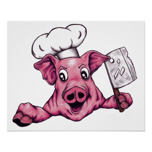Piggy The Hamicide Maniac Cartoon Schweinefleisch Poster (Vorderseite)