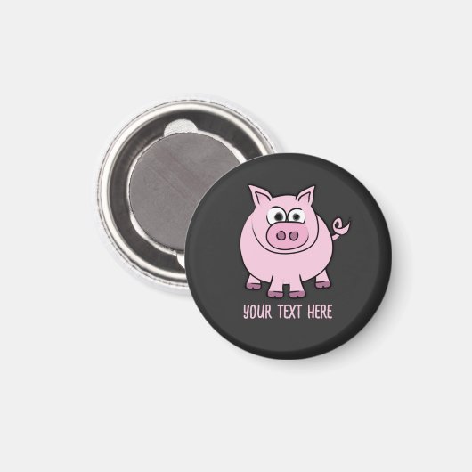 Piggy Throw Magnet (Vorderseite/Rückseite)