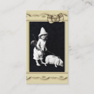 Piggy und ich Vintage-Fotografie Visitenkarte