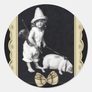 Piggy und ich Vintage Fotografy Stickers