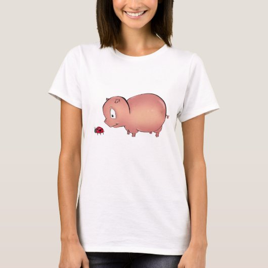 Piggy wenig folgt Marienkäfer T-Shirt (Vorderseite)