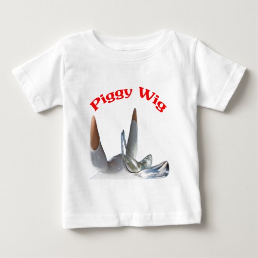 Piggy Wig Baby T-shirt (Vorderseite)
