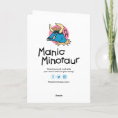 Piggy Wig Birthday Karte (Rückseite)