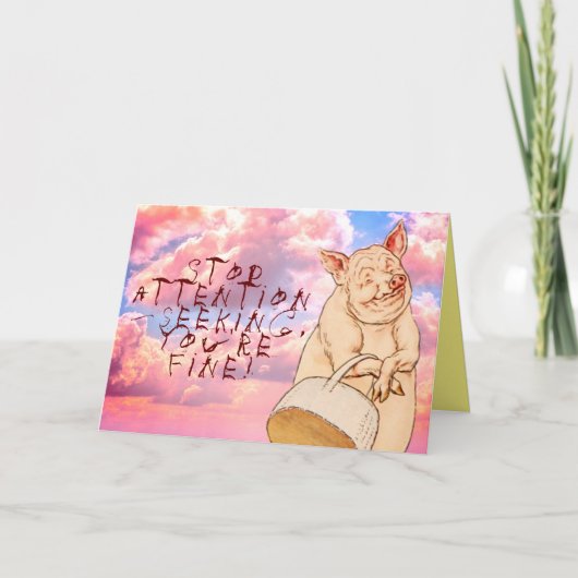 Piggy wird bald gut karte (Vorderseite)