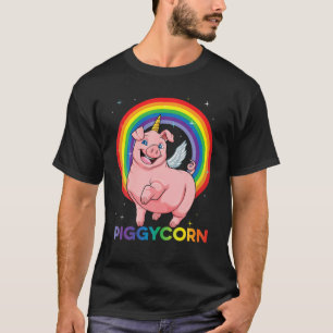 Piggycorn Pig Unicorn Farm Rainbow Magic Space G T-Shirt