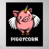 Piggycorn Pig Unicorn Magische Farm Animal Poster (Vorne)