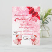 Piggy's Party Weihnachts-Einladung Einladung (Stehend Vorderseite)