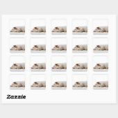 Piglet-Down-Profil Quadratischer Aufkleber (Blatt)