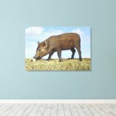 Piglet Eating Leinwanddruck (Insitu (Holzboden))
