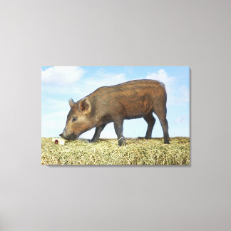 Piglet Eating Leinwanddruck