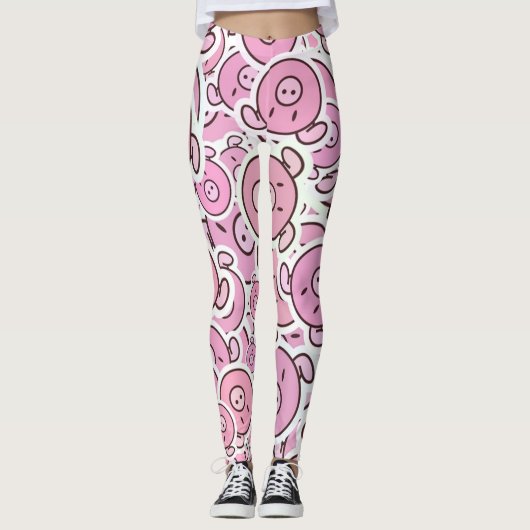 Piglet Pattern Legierung Leggings (Vorderseite)
