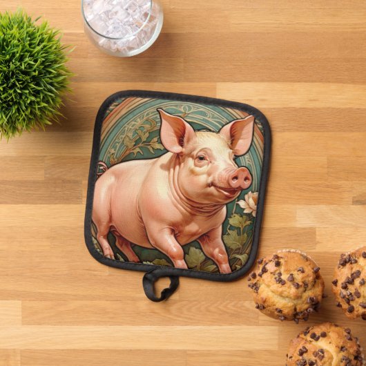 Piglet Pot Holder Topflappen (Oben Unten)