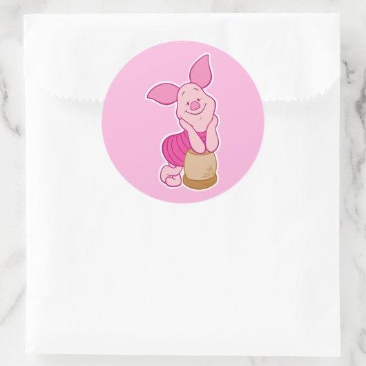 Piglet Runder Aufkleber (Tasche)