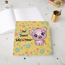 Piglet Theme New Baby Guest Book Gästebuch