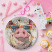 Piglet Throw Pilze Pappteller (Party)