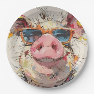 Piglet Throw Pilze Pappteller