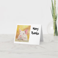 Piglet Vielen Dank Notecard