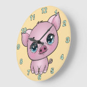 Piglet Wall Clock Große Wanduhr (Winkel)