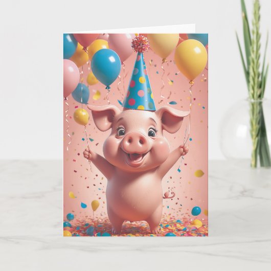 Piglet's Sunny Day Out Karte (Vorderseite)