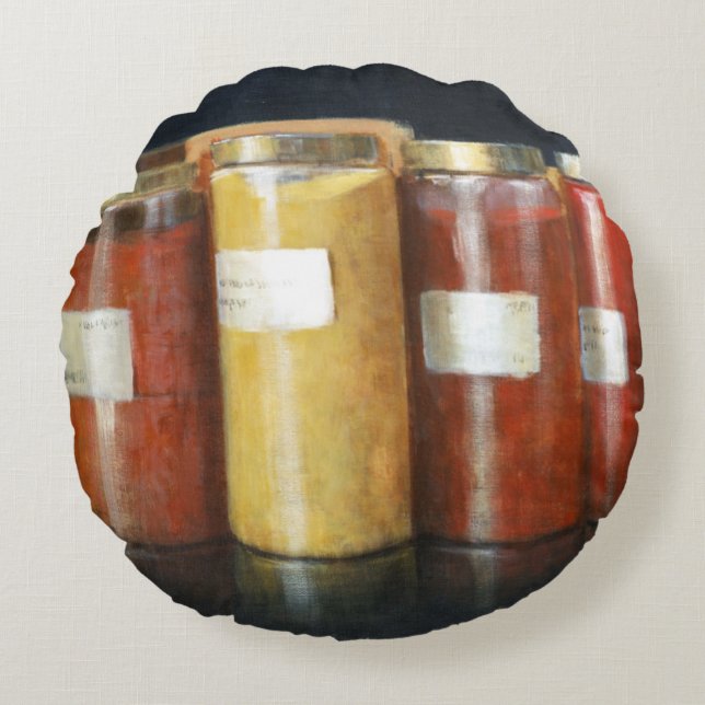 Pigment-Gläser Rundes Kissen (Vorderseite)