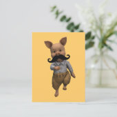 Pigment mit Mustache Postkarte (Stehend Vorderseite)