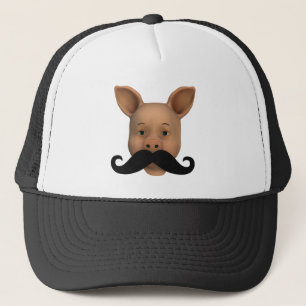 Pigment mit Mustache Truckerkappe